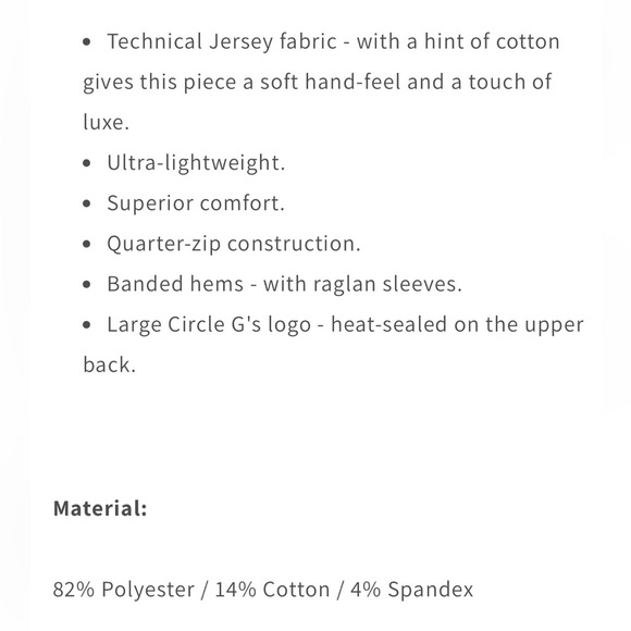 NWT G/FORE 1/4 zip L/S golf pullover. - Picture 3 of 10